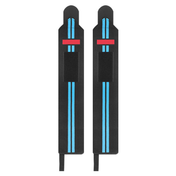 1 par handledsstöd andningsbart justerbart bekvämt handledsstöd stöd för sport tyngdlyftning och fitness svart blå