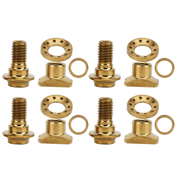16 st C Clamp Bromsbacks Mutter Kit Bult Titanium Legering Skruvar Set för landsvägscykel Bikegold