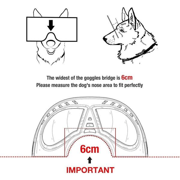 Justerbare UV-beskyttende hundesolbriller med brukervennlige stropper for mellomstore/store hunder i hvitt