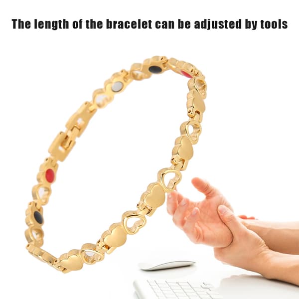 Titanium Stål Magnetisk Armring Germanium Negative Ion Romantisk Stil Gave Kvinner Menn Armbånd