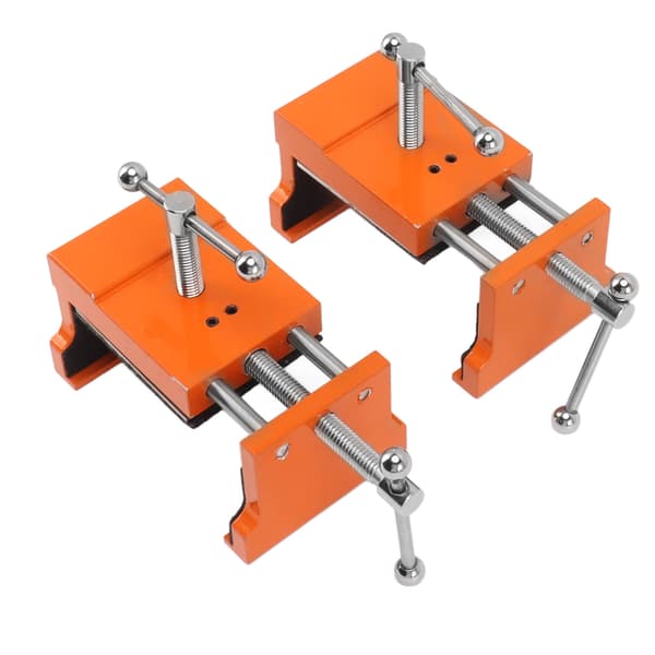 2 stk. skabsklo i aluminiumslegering til montering af skabsfrontramme, orange