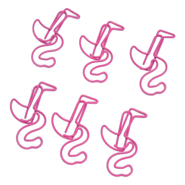 100 stk papirclips Multifunktions fugleformet metal papirclips sæt til dokumentklassificering Rose rød