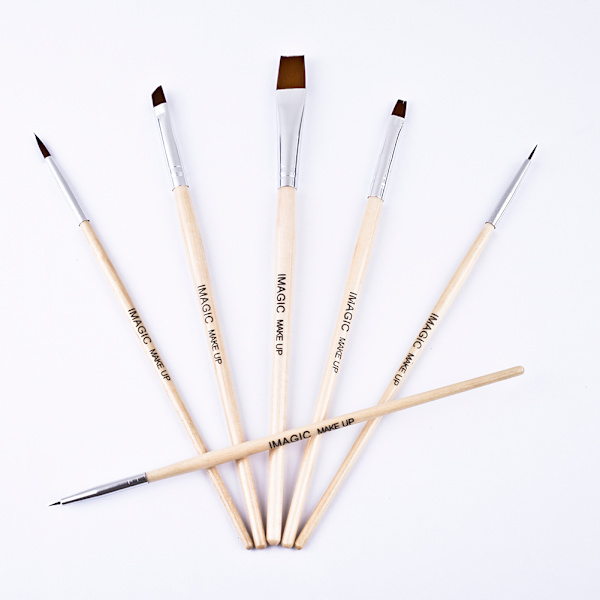6st/ set IMAGIC Makeup Ansikte Kropp Färgglad färg Woody Penslar Kosmetisk konst Målningsverktyg