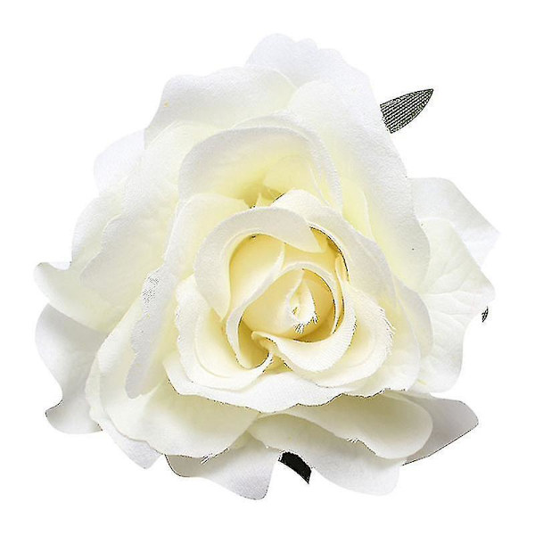 Moderne stofroseblomst broche - Perfekt gave til kvinder lysegrøn