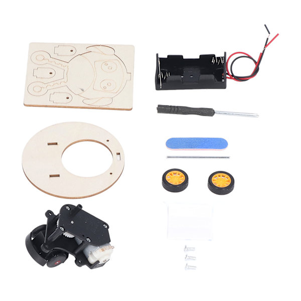 DIY hinderundvikande robot barn trämontering vetenskapsexperiment pedagogisk leksak present 6 år +