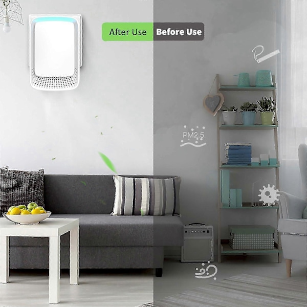 2 kpl Kannettava Ilmanpuhdistin Negatiivisten Ionien Generaattori, Suodattimeton Mobiili Ilmaionigeneraattori, Keittiön Hajuja Poistava Ilmanraikastin, Koti, Kylpyhuone.
