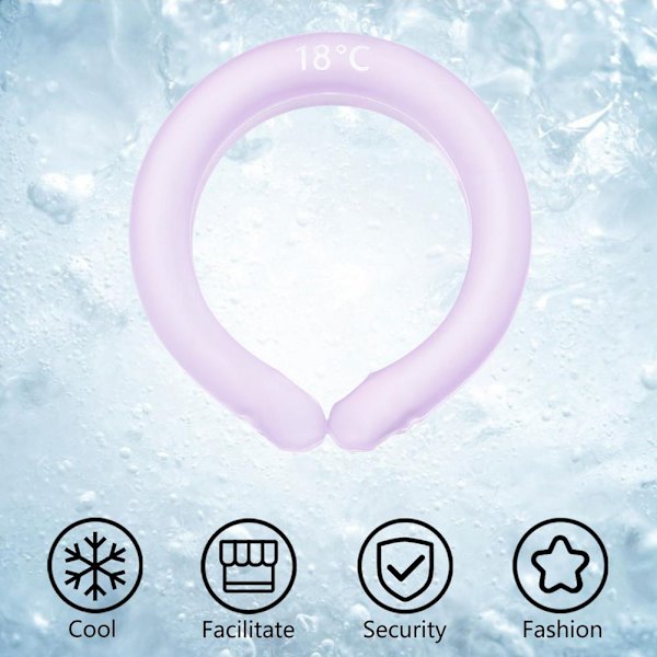 Halskylrör sommar bärbar kylning halsomslag Handsfree kall gel Återanvändbar halskylare