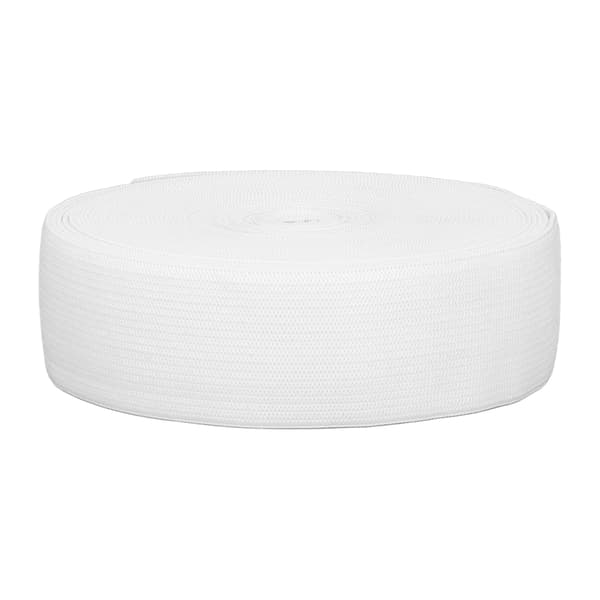 Vitt tjockt elastiskt band 10 yards 3,5 cm tjockt elastiskt band platt elastiskt återanvändbart midjeband elastiskt för gör-det-själv-kläder peruk