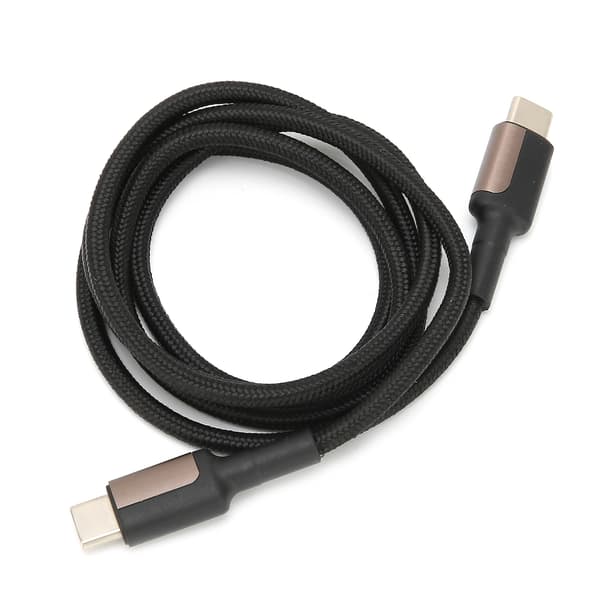KUULAA Hurtigopladning Zinklegering TypeC til TypeC Nylonflettet Ledning Mobiltelefon Datakabel (2m)