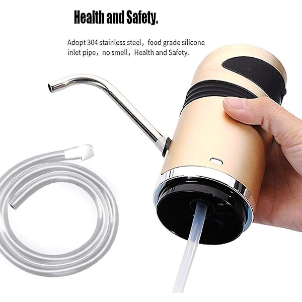 5 Gallons Vattenkylare Bärbar Elektrisk Pump med Barnsäkerhet USB Laddning för Säkert Dricksvatten