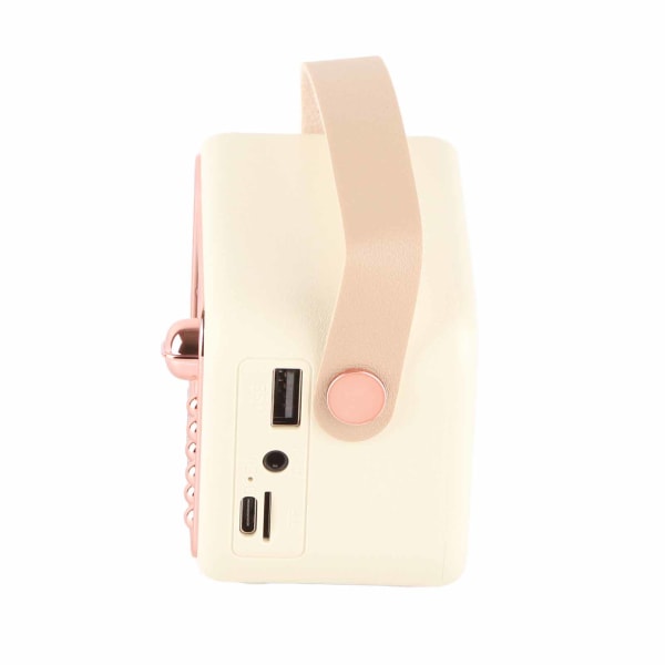Retro bärbar Bluetooth-högtalare trådlös mini Bluetooth-högtalare klassisk retro musikspelare ljudstereo vit