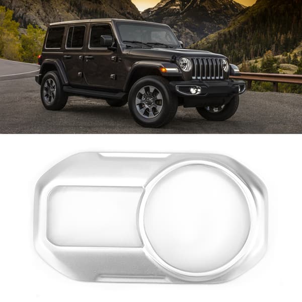 Bilfrontlys Bryterknapp Deksel Trim Dekorasjon Passer til Jeep Wrangler JL 2018 +