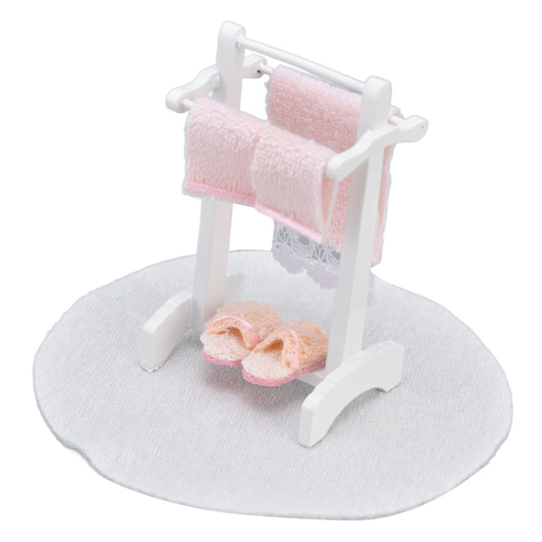 1:12 Nuken talo pyyheripustin lattiamatto DIY Miniatyyrinuken talo Huonekalut Koriste Nuken taloon