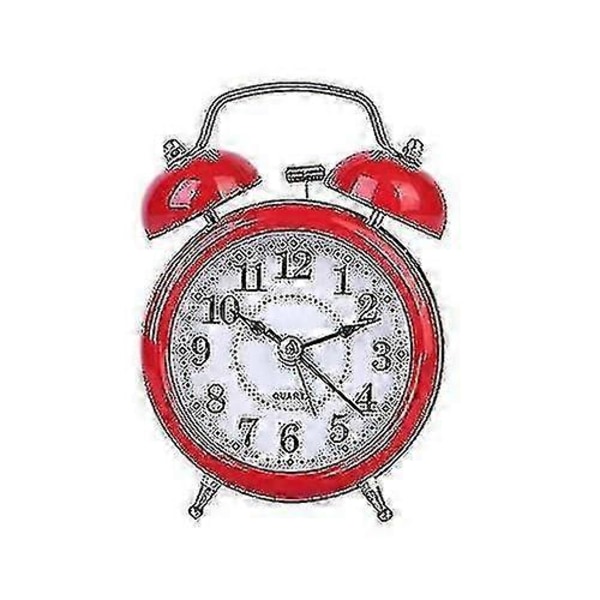 Väckarklocka Analog Klocka Quartz Klassisk Dubbel Klocka Väckarklocka Natt För Barn Grön - Ny SZJR