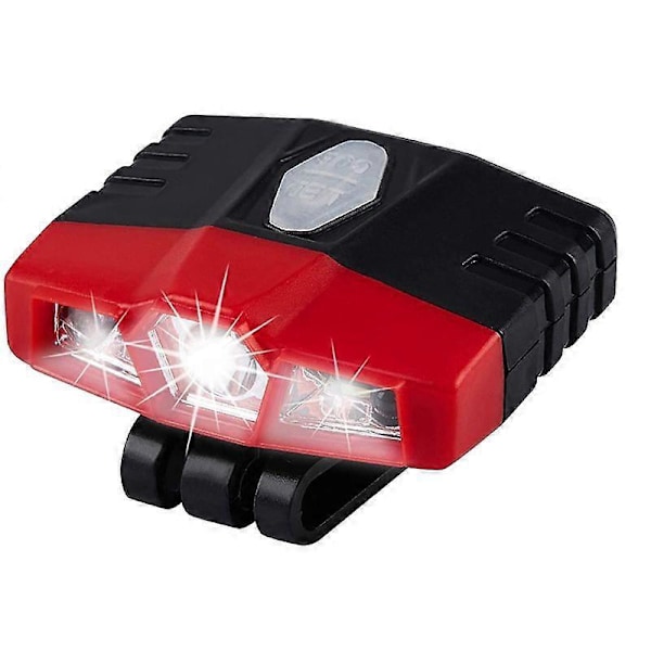 Ultra Lysstærk Mini Genopladelig Pandelampe med Cree LED Linse, Vandtæt Lys til Træarbejde, Camping, Fiskeri Rød