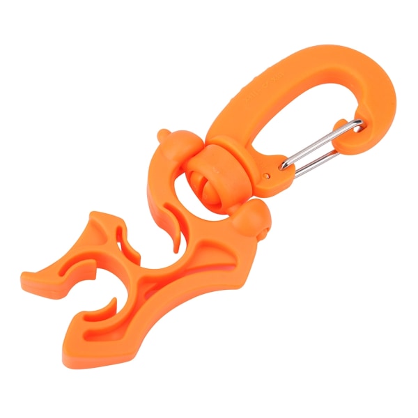 1 stk utendørs dykking dobbel BCD lavtrykksslangeklemmeholder med snapkrokspenne (oransje)