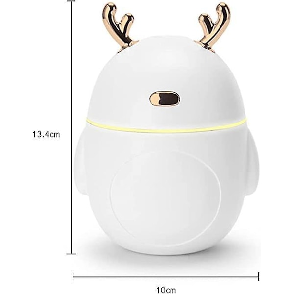 Mini luftfuktare, tyst atomisering, luftfuktning för skrivbord, aromaterapi, med USB-laddningsport.