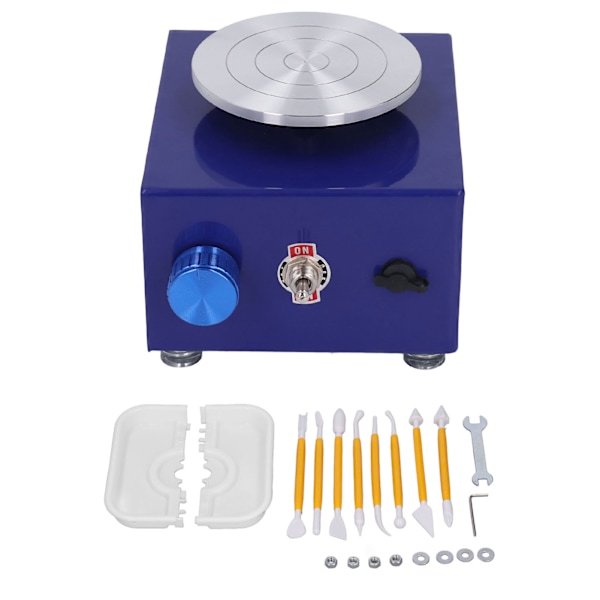 Mini Keramikk Hjul Levende Farger Rustfritt Dreieskive Foreldre Barn Interaksjon Barn Keramikk Hjul for Barn Keramikk 100‑240V EU Plugg