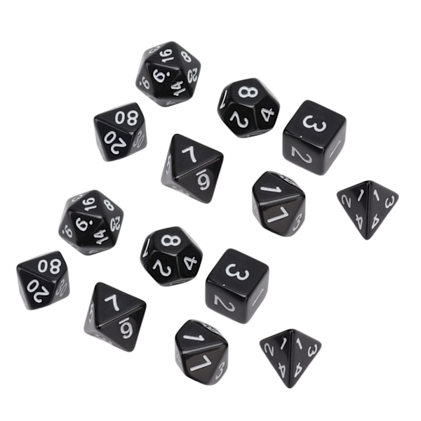 14 PCS Multi Faceted Dice Hvite Tall Digital Dice Bordspill Pedagogisk Terningsett