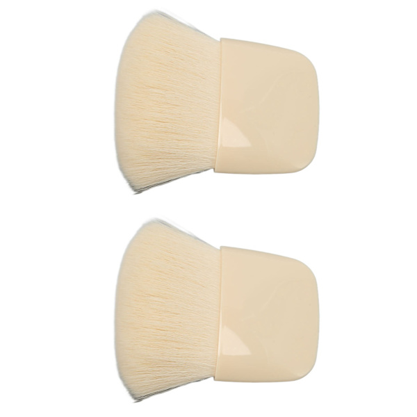 Mini Makeupbørste Bløde Børster Bærbar Lille Løs Pudderbørste til Blush Foundation 2 stk.