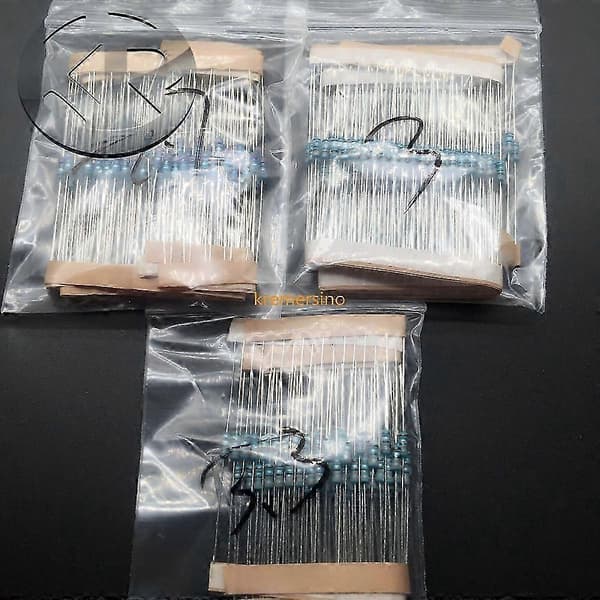 Modstandssæt til reparation af bilairbags 2ohm 2.2ohm 2.4ohm 2.7ohm 3.0ohm 3.3ohm 600 stykker modstande 3.3ohm Resistor x100