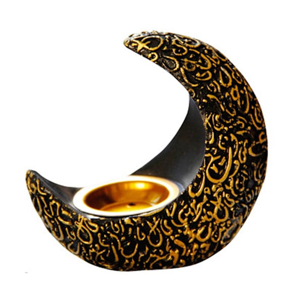 Røgelseholder Måneform Aroma Ovn Holder Resin Røgelseholder Aromaterapi Ovn Desktop Ornament Hjemmekontor Dekoration