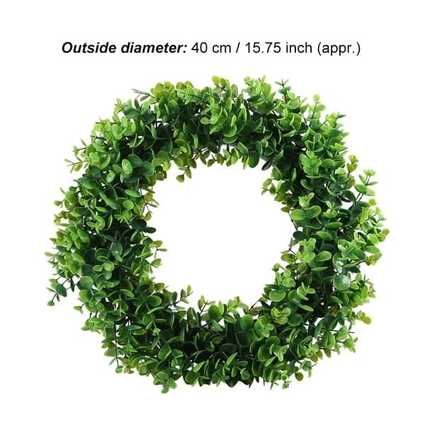 40 cm dörrhängande väggfönster blomma grön bladkrans hem bröllopsfest dekor