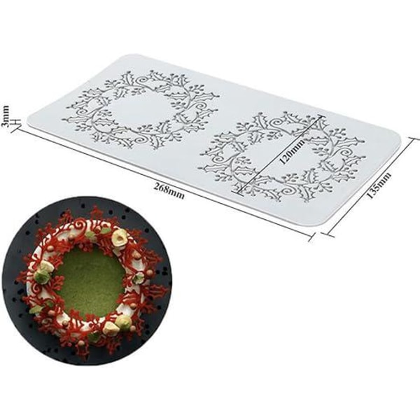 2-reikäiset jouluseppeleet, kakun mold, molds, molds kakun koristeluun