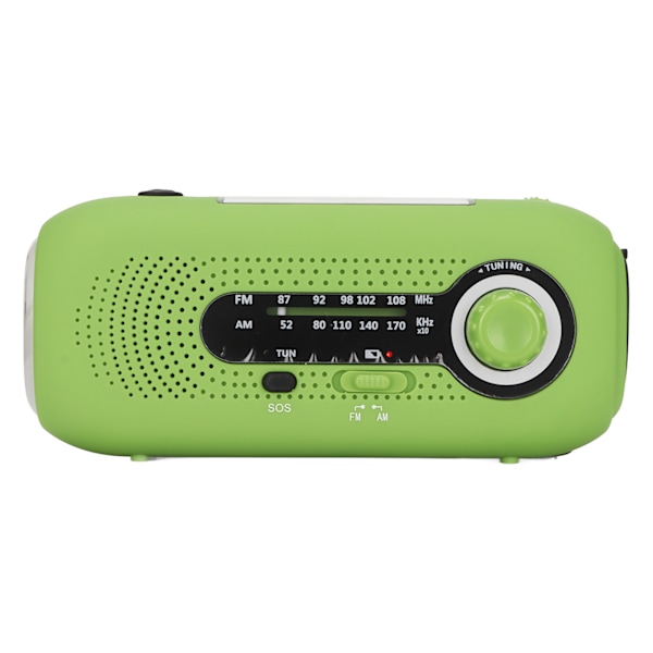 Nödväderradio Multifunktion AM FM-band Solcellsladdning 5 LED-lampor Handvevsradio för utomhuscamping Europeiska modeller