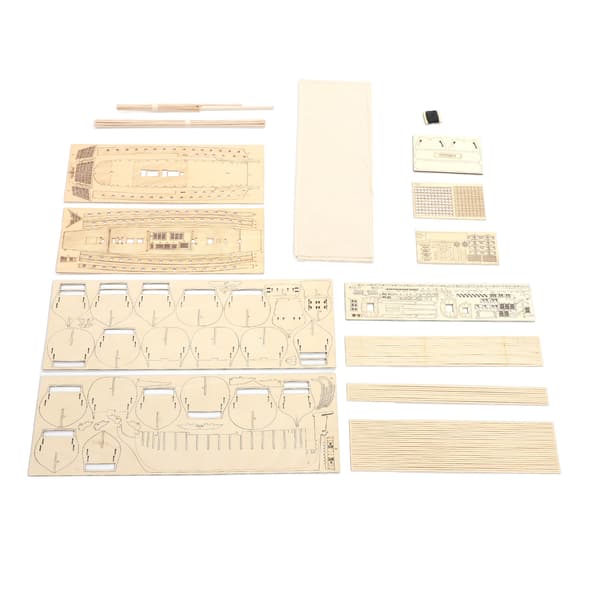Tremodellskip DIY-montering Klassisk gammel båt Seilbåt Dekor Modell DIY Skipshåndverk for 14 år og eldre