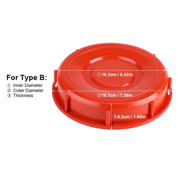 Vatten Vätskebehållare IBC Tank Beslag Plastlock Lock Adapter 163mm (Typ B)