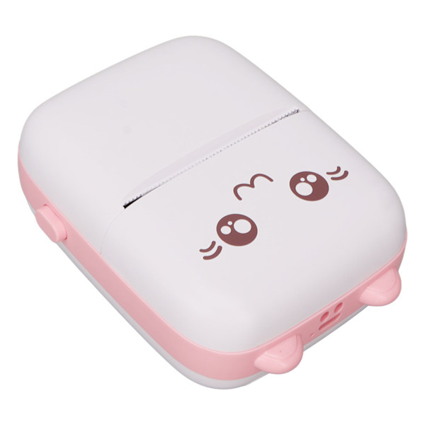 Mini Printer Bærbar Lomme Mini Trådløs Selvhæftende Termisk Printer til Foto Billede Kontor Kvittering Etiket Note Pink