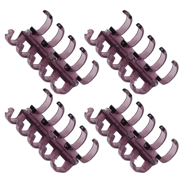 20 stk. indbindingsringe, segmenteret design, holder 60 ark, 11 mm indbindingstykkelse, kontorartikler, lilla