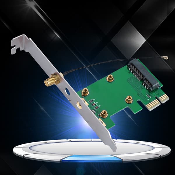 Mini PCI-E til PCI-E Riser Card Udvid Ekstern Adapter Netværkskort