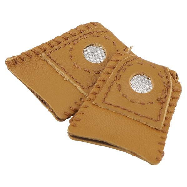 2-pack fingerborgar i läder med metallspets för handarbete