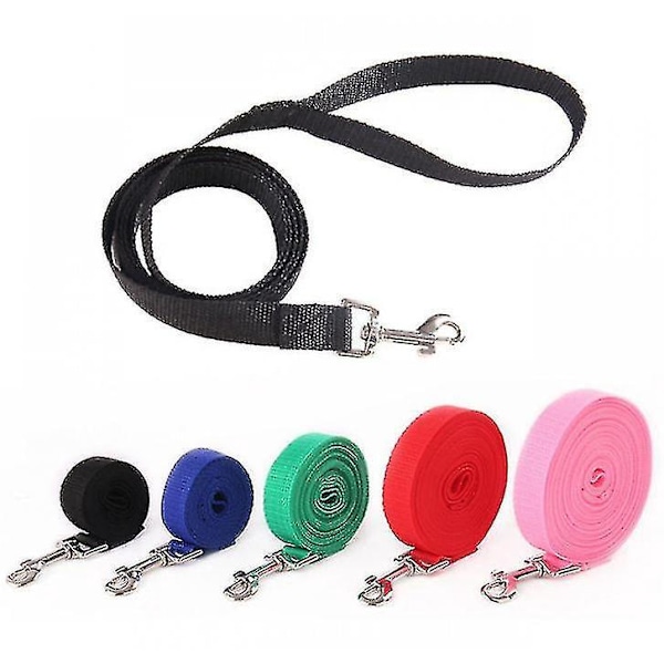 Hunde line til store hunde - 30m udendørs sporing 12m*1.5cm sort