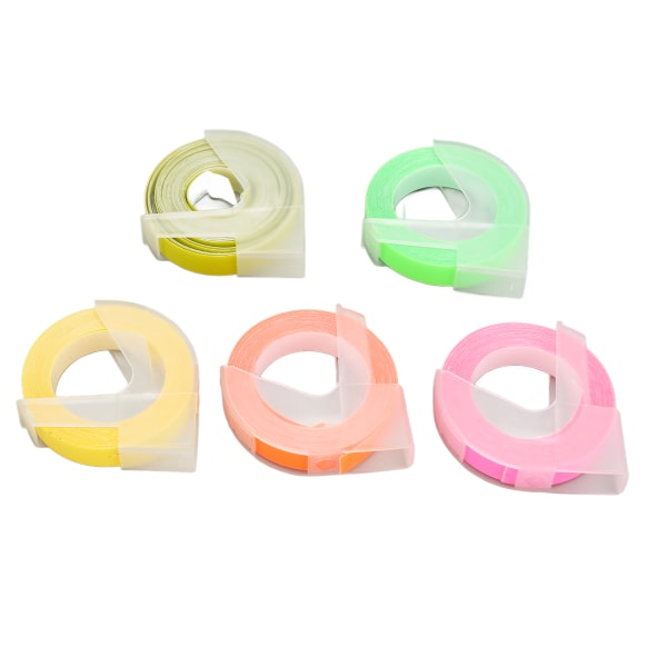 5 st 3D-präglingsetiketttejper Självhäftande präglingsetikettejp för 12813 12814 1610 1540 1535 1575 17266 5500A 5500B