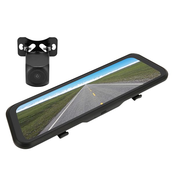 9,66 tommers Full HD 1080P Smart Bak speil Parkeringshjelp Natt syn Dual Kamera Bil Dash Kamera med G-sensor