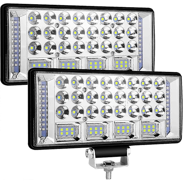 LED Arbejdslampe, 204W 3000LM Bil LED Spotlight 9-30V 68LED Arbejdslampe 7200K P68 Vandtæt LED Arbejdslampe til Bil Lastbil Traktor SUV Båd - 2 stk