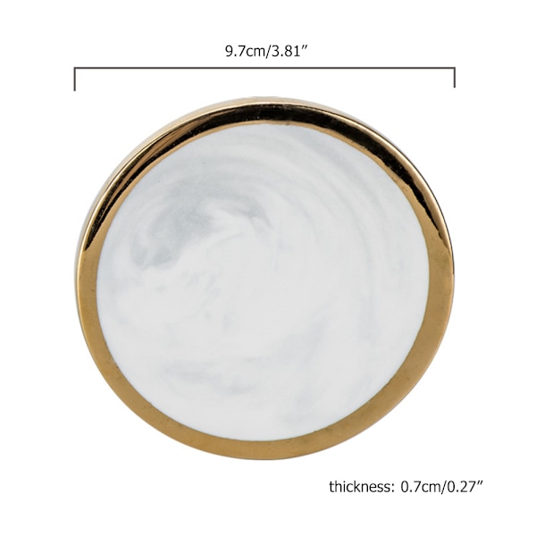 Gold Marmor Coasters Keramisk Coaster Tekopp Pad Bordmatte Coaster Kaffe Te kopp bordunderlag