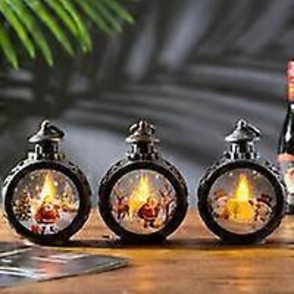 Joulukoristeet kynttilät vanha mies lumiukko ikkunakoriste retro ravintola baari pukeutua pyöreä valo kultainen pronssi vanha mies lahja