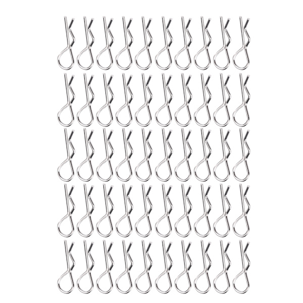 50 st RC-tillbehör R-typ Body Clip Pin för 1/10 1/12 1/16 Skala Fjärrkontroll Bilskal
