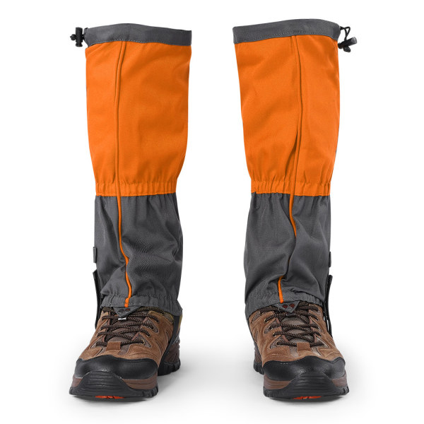 1 Par Udendørs Vandtæt Sport Klatring Vandring Legging Gamacher Sko Støvler Cover Orange