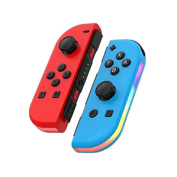 2 STK Joypad-kontroller (V/H) kompatibel med Switch, Trådløs Joypad-erstatning kompatibel med Dobbel Vibrasjon/RGB-Lys-B