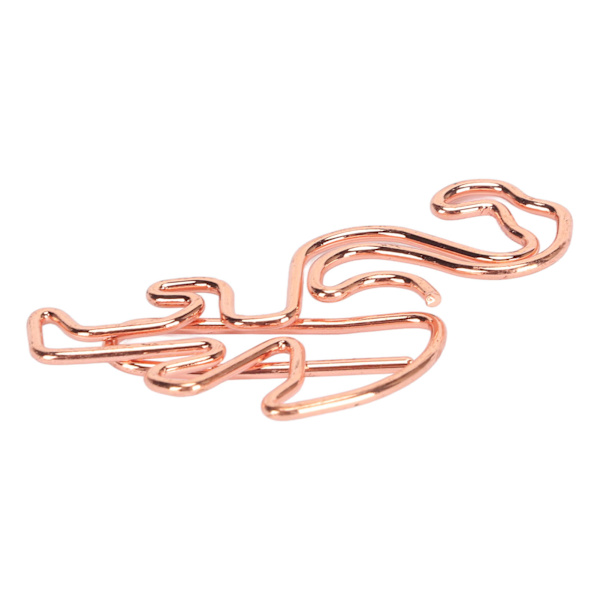 100 st Flamingo Pappersklämma Söt djurform Filanteckning Sidmarkeringsklämmor Bokmärke för filklassificering Rose Gold