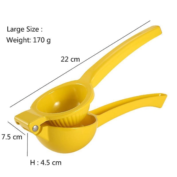 Gul Manuel Citruspresser Metal Citron Lime Squeezer Professionel Håndværktøj