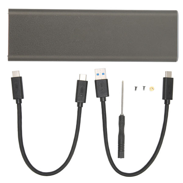 NVMe-kabinett USB3.1 Gen2 Rask 9 Gbps overføring Plug and Play Aluminiumlegering M.2-kabinett for 2230 2242 2260 2280