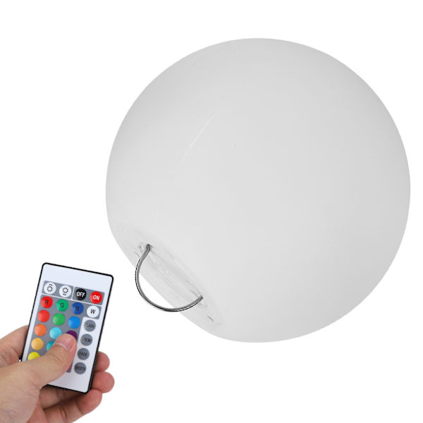 LED boll bordslampa 16 färger 4 lägen USB laddningsfjärrkontroll ljus Vattentät för poolgård gräsmatta