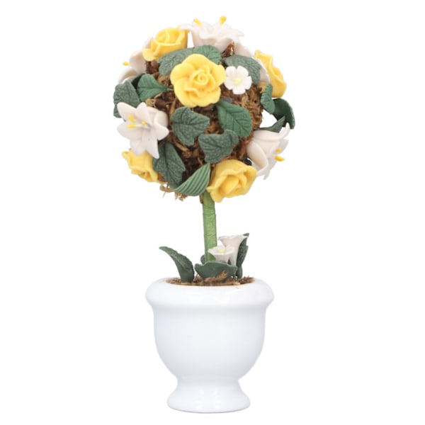 1:12 Dockhus Simuleringsblomma Mini Dockhus Trädgårdsaccessoarer Simulering Lera Blomma Hortensia Modell