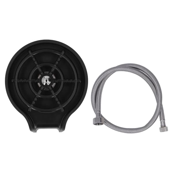 Højtryksvask til vask, glasrenser, automatisk kopvasker-sæt med ABS-base, 80 cm slange, sort
